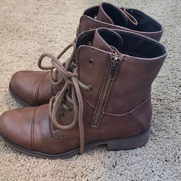Report combat boots. Brown, size 8. Worn 1 time - Picture 2 of 8